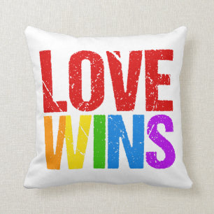 Love Wins Rainbow Cushion