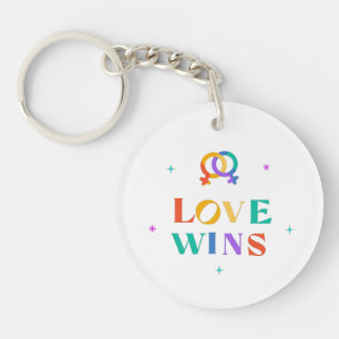 Love Wins Rainbow  Key Ring