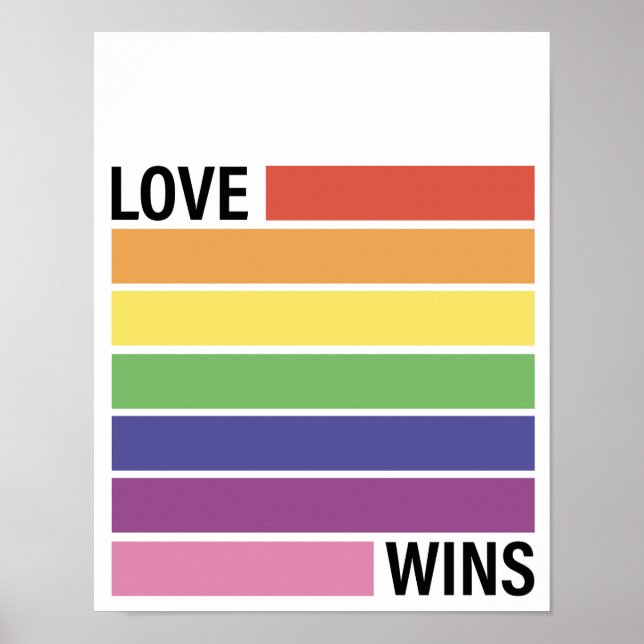 Love Wins Rainbow Poster (Front)