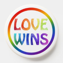 Love Wins Rainbow Pride White Trim