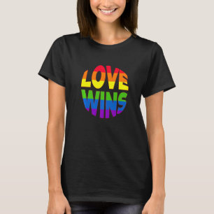 Love Wins Transgender Lgbtq Gay Lesbian Rainbow Pr T-Shirt