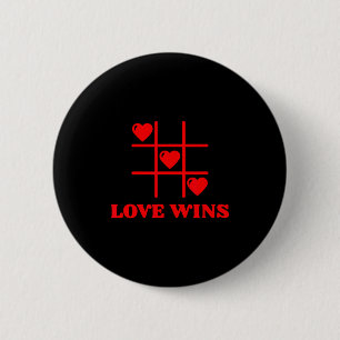 Love Wins Valentines Day 6 Cm Round Badge