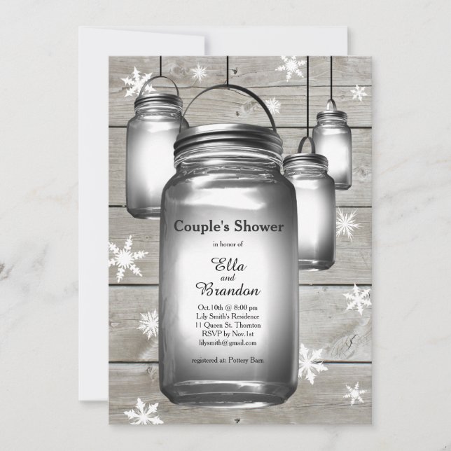 Love Winter Barn Weddings Couple's Shower Invite (Front)