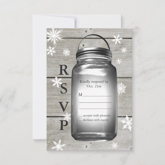 Love Winter Barn Weddings RSVP (Front)