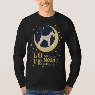 Love Wire Fox Terrier Dog To The Moon T-Shirt