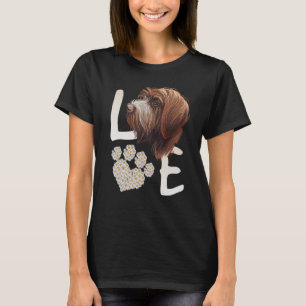 Love Wirehaired Pointing Griffon Dog Paw Daisy Flo T-Shirt