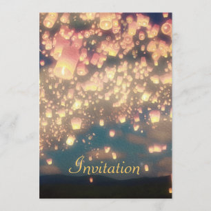 Love Wish Lanterns - Birthday Invitation