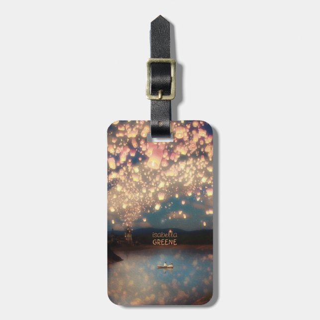 Love Wish Lanterns Luggage Tag (Front Vertical)
