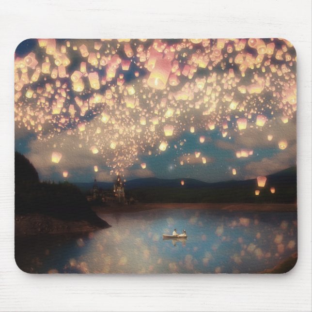 Love Wish Lanterns Mouse Mat (Front)