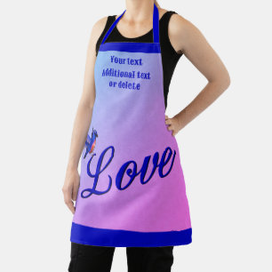 Love With A Bluebird Personalised Apron
