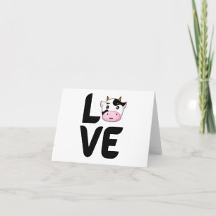 Love with a Cow O BLANK Card