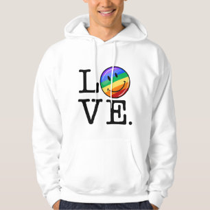 Love With A Happy Rainbow Flag Gay LGBT Hoodie