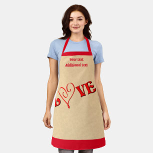 Love With A Heart Personalised Apron