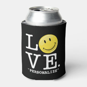 Love With A Smile   Classic Happy Face Can Cooler