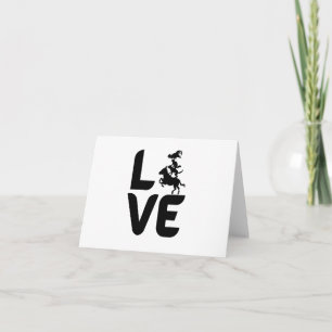 Love with Animals as the O, Horse, Dog, Cat, BLANK Card