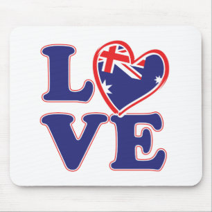 LOVE-with-Australia-Heart Mouse Mat