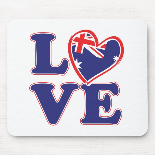 LOVE-with-Australia-Heart Mouse Mat (Front)