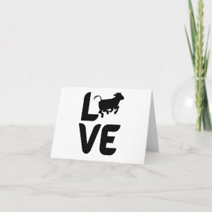 Love with Cow as an O BLANK Card