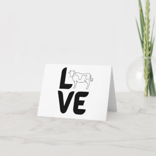 Love with Cow Blank Greeting Card – Cute Cow Lover