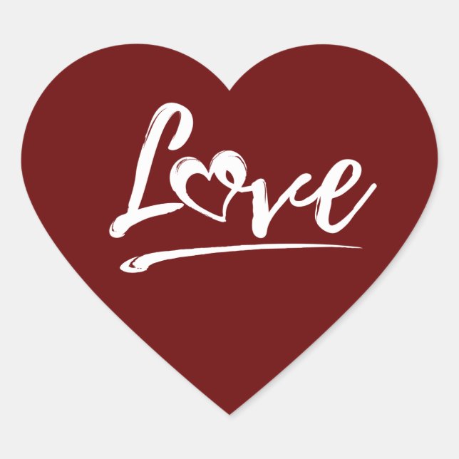 LOVE WITH CUTE HEART VALENTINES GIFT STICKER (Front)