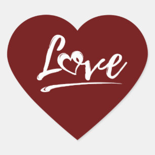 LOVE WITH CUTE HEART VALENTINES GIFT STICKER