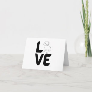 Love with Dog - Black BLANK Card