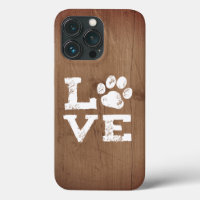 LOVE with Dog Paw Print