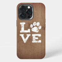 LOVE with Dog Paw Print