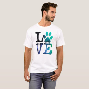 Love, with Dog Paw Print Shirt