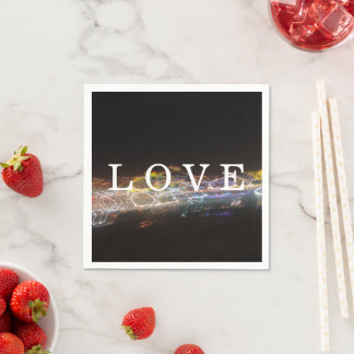 LOVE with Electrical Lights Napkin