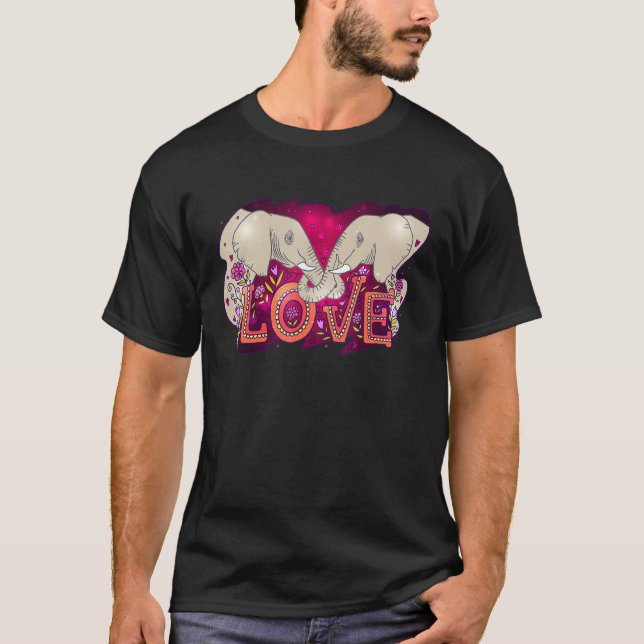 Love With Elephants T-Shirt (Front)