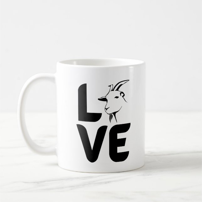 Love with Goat as the O  Coffee Mug (Left)