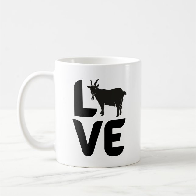 Love with Goat as the O Coffee Mug (Left)