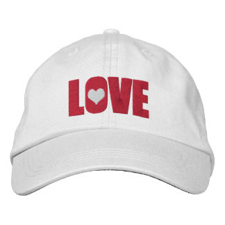 Love With Heart Detail Embroidered Hat