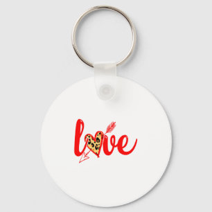 Love With Heart Valentine Day Premium  Key Ring