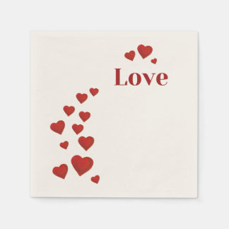 Love with hearts napkin
