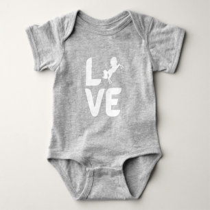 Love with Horse Baby Bodysuit – Cute Horse Lover B