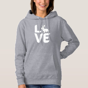 Love with Rabbit for 0- White Design Hoodie
