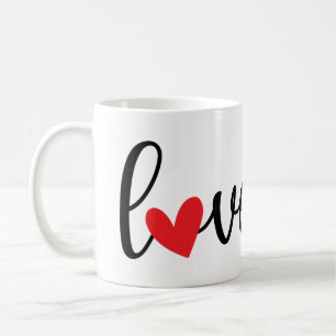 Love with Red Heart, Pretty Simple Design  Coffee Mug