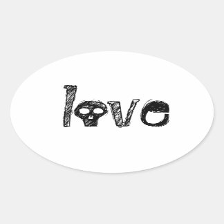 love (with skulls)  Stickers