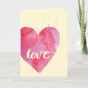 Love With Sprinkles Watercolor Valentine's Day Holiday Card