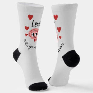 LOVE WITH THE BRAIN SOCKS