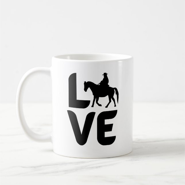 Love with Western Horse as the O Coffee Mug (Left)