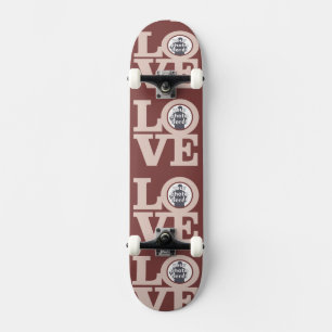 LOVE with YOUR 4 PHOTOS custom skateboard