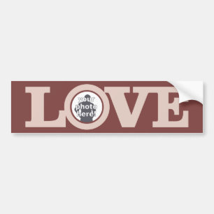 LOVE with YOUR PHOTO custom bumpersticker Bumper Sticker