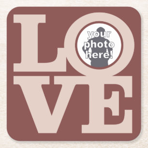 LOVE with YOUR PHOTO custom coasters
