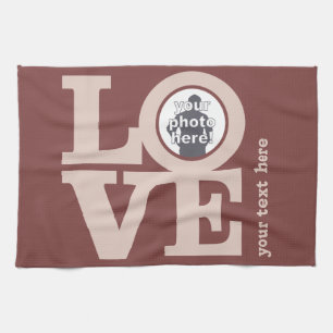 LOVE with YOUR PHOTO custom hand towel