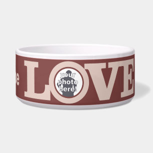 LOVE with YOUR PHOTO custom pet bowls