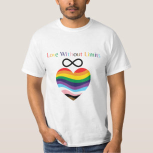 Love Without Limits – Rainbow Heart with Infinity T-Shirt