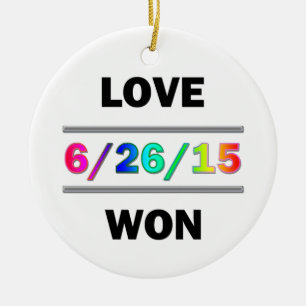 Love Won Ceramic Tree Decoration